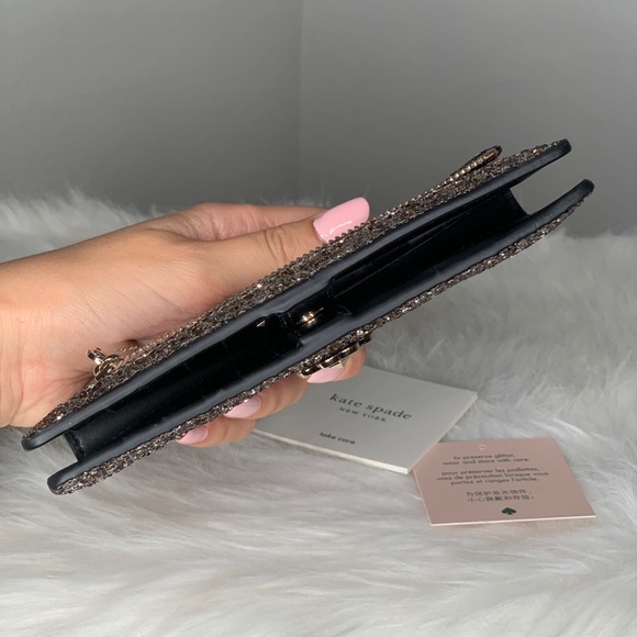 Kate Spade Odette Glitter Large Slim Bifold Wallet - Picture 4 of 8